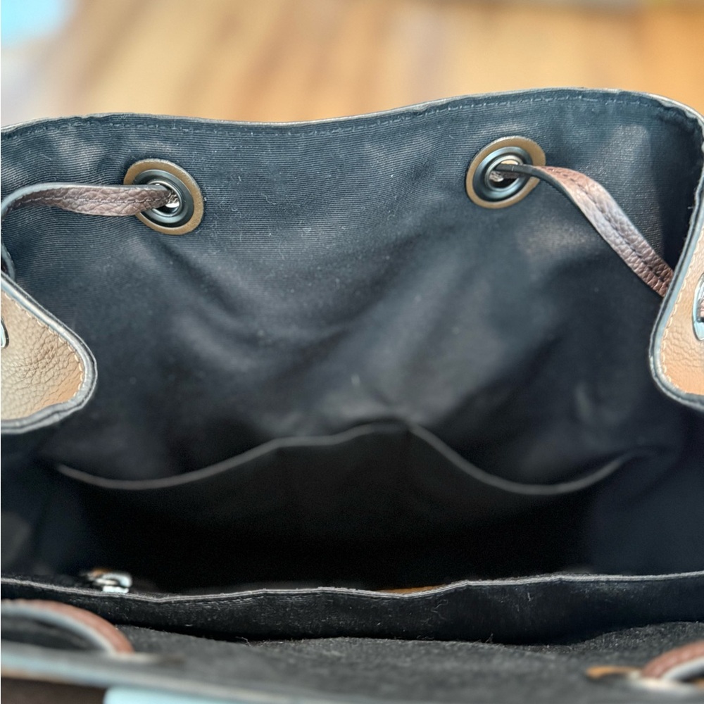 Coach Brown Leather Drawstring Backpack - Picture 10 of 12